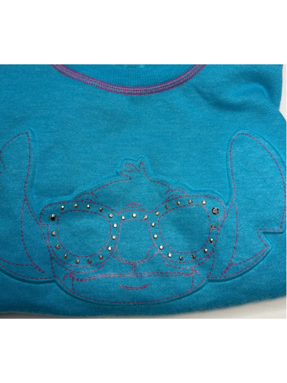 Girls Disney Stitch Matching Set Size 5 Shorts Sweatshirt